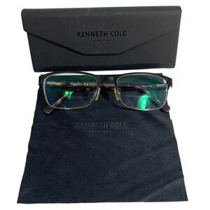 Kenneth Cole New York Black/Tortoise Rectangular Frame ONLY w/ Case + Cloth